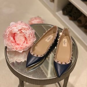 Valentino size 37 Rockstud Ballet Flats